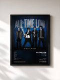 #noir Tableau de l'album Dirty Work de All Time Low, cadre noir, imprimé et encadré en France