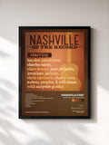 #noir Tableau de l'album Nashville: On The Record de Nashville Cast, cadre noir, imprimé et encadré en France