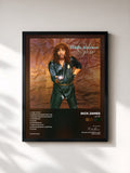 #noir Tableau de l'album Glow de Rick James, cadre noir, imprimé et encadré en France