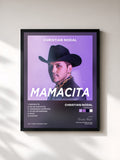 #noir Tableau de l'album Mamacita de Christian Nodal, cadre noir, imprimé et encadré en France