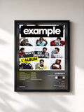 #noir Tableau de l'album Won't Go Quietly - L'album de Example, cadre noir, imprimé et encadré en France
