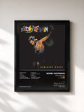 #noir Tableau de l'album Medicine Music de Bobby McFerrin, cadre noir, imprimé et encadré en France