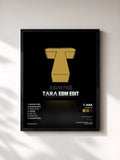 #noir Tableau de l'album And&End de T-ara, cadre noir, imprimé et encadré en France