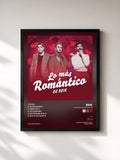 #noir Tableau de l'album Lo Más Romántico de de Reik, cadre noir, imprimé et encadré en France