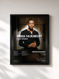 #noir Tableau de l'album Love Songs de Brian McKnight, cadre noir, imprimé et encadré en France