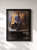 #noir Tableau de l'album John Prine de John Prine, cadre noir, imprimé et encadré en France