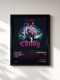 #noir Tableau de l'album Candy de Loïc Nottet, cadre noir, imprimé et encadré en France