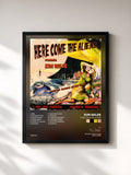 #noir Tableau de l'album Here Come the Aliens de Kim Wilde, cadre noir, imprimé et encadré en France