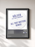 #noir Tableau de l'album All That Matters Remixe de Kölsch, cadre noir, imprimé et encadré en France