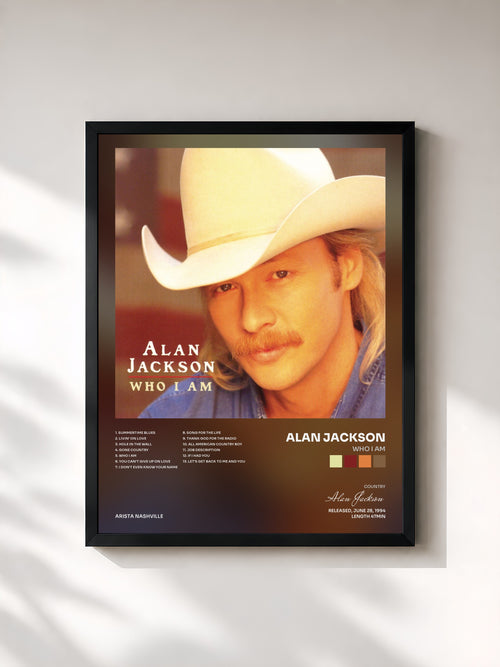 Alan Jackson · Who I Am — Affiche encadrée