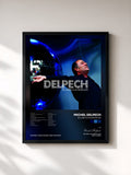 #noir Tableau de l'album Ce Lundi Là Au Bataclan de Michel Delpech, cadre noir, imprimé et encadré en France