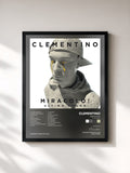 #noir Tableau de l'album Miracolo! (Ultimo Round) de Clementino, cadre noir, imprimé et encadré en France