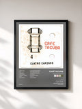 #noir Tableau de l'album Cuatro Caminos de Café Tacvba, cadre noir, imprimé et encadré en France