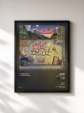 #noir Tableau de l'album Oldschool EP de SION, cadre noir, imprimé et encadré en France