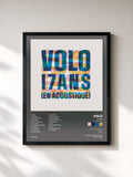 #noir Tableau de l'album 17 ans (en acoustique) de Volo, cadre noir, imprimé et encadré en France