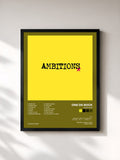 #noir Tableau de l'album Ambitions de ONE OK ROCK, cadre noir, imprimé et encadré en France
