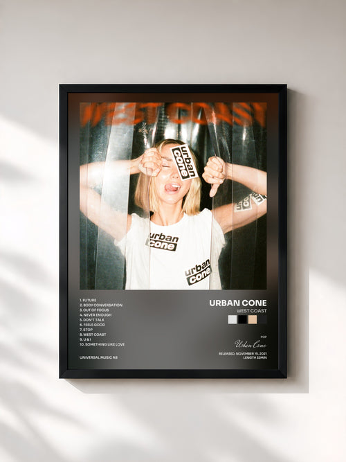 Urban Cone · West Coast — Affiche encadrée