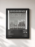 #noir Tableau de l'album Remember de Bigbang, cadre noir, imprimé et encadré en France