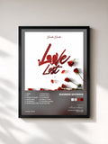 #noir Tableau de l'album Love Lost de Shordie Shordie, cadre noir, imprimé et encadré en France