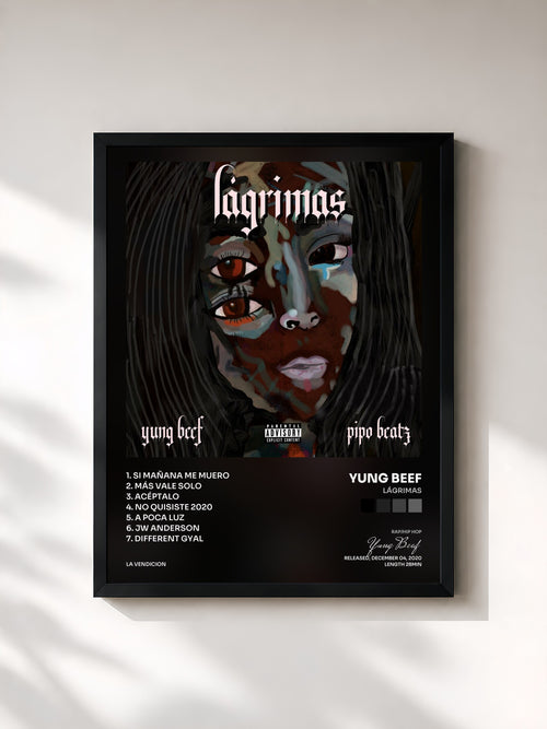 Yung Beef · Lágrimas — Affiche encadrée
