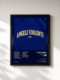 #noir Tableau de l'album Angeli Violenti de Vale Lambo, cadre noir, imprimé et encadré en France