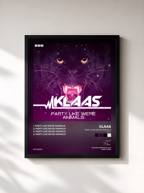 Klaas · Party Like We're Animals (Remixes) — Affiche encadrée