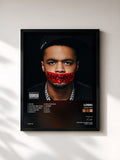 #noir Tableau de l'album Censored de Loski, cadre noir, imprimé et encadré en France