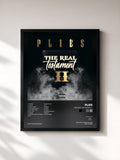#noir Tableau de l'album The Real Testament II de Plies, cadre noir, imprimé et encadré en France