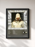 #noir Tableau de l'album M.I.7 de M.I.A., cadre noir, imprimé et encadré en France