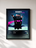 #noir Tableau de l'album Reina de Kinky, cadre noir, imprimé et encadré en France