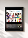 #noir Tableau de l'album Lies de T-ara, cadre noir, imprimé et encadré en France