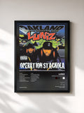 #noir Tableau de l'album Operation Stackola de Luniz, cadre noir, imprimé et encadré en France