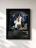 #noir Tableau de l'album Heartbreak de Shalamar, cadre noir, imprimé et encadré en France
