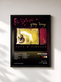 #noir Tableau de l'album Love & Liberté de Gipsy Kings, cadre noir, imprimé et encadré en France