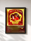 #noir Tableau de l'album Canto di Natale de Valerio Scanu, cadre noir, imprimé et encadré en France