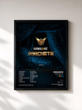#noir Tableau de l'album Karmalogic II de Machete, cadre noir, imprimé et encadré en France