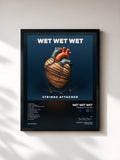 #noir Tableau de l'album Strings Attached de Wet Wet Wet, cadre noir, imprimé et encadré en France
