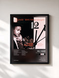#noir Tableau de l'album Jazz 'Round Midnight de Mel Tormé, cadre noir, imprimé et encadré en France
