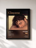 #noir Tableau de l'album Provócame de Chayanne, cadre noir, imprimé et encadré en France