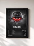 #noir Tableau de l'album Vengeance de Warface, cadre noir, imprimé et encadré en France