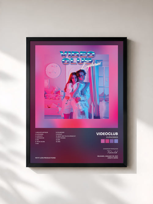 Videoclub · Euphories — Affiche encadrée