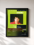 #noir Tableau de l'album Lo Mejor De Los Mejores de Sandro, cadre noir, imprimé et encadré en France