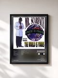 #noir Tableau de l'album The World Is Yours de Scarface, cadre noir, imprimé et encadré en France