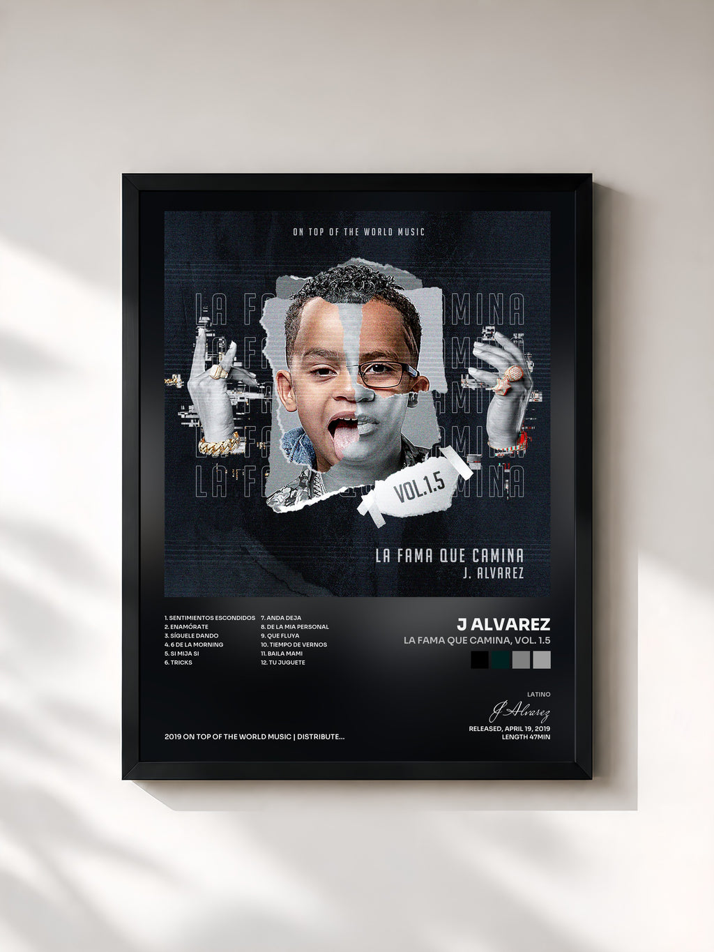 #noir La Fama Que Camina, Vol. 1.5 di J Alvarez in stampa incorniciata, cornice nera, stampata e incorniciata in Francia