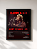 #noir Tableau de l'album John Denver (John Denver Songbook) de John Denver, cadre noir, imprimé et encadré en France