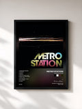 #noir Tableau de l'album Metro Station de Metro Station, cadre noir, imprimé et encadré en France