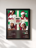 #noir Tableau de l'album Santa Hooked Me Up de B2K, cadre noir, imprimé et encadré en France