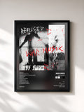 #noir Tableau de l'album War Music de Refused, cadre noir, imprimé et encadré en France