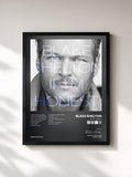 #noir Tableau de l'album If I'm Honest de Blake Shelton, cadre noir, imprimé et encadré en France