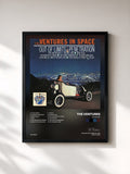 #noir Tableau de l'album In Space de The Ventures, cadre noir, imprimé et encadré en France